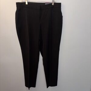 Rafaella Black Curvy Dress Pants 14 Short‎ Defined Waist Stretch Career